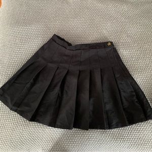 Black Tennis Mini Skirt